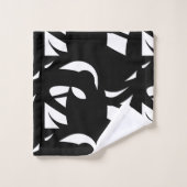 Art contemporain noir et blanc (Gant de toilette)