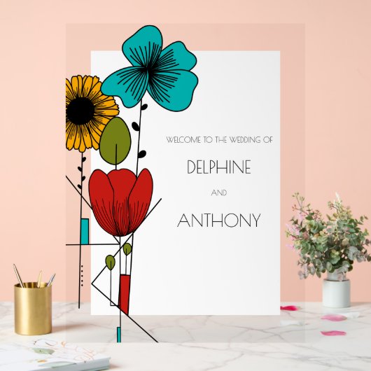 Art contemporain Nouveau Floral Mariage (Mariage)