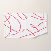 Art contemporain : Rouge et blanc (Serviette à main)