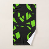 Art contemporain vert / noir (Serviette à main)