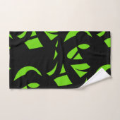 Art contemporain vert / noir (Serviette à main)
