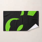Art contemporain vert / Noir (Serviette à main)
