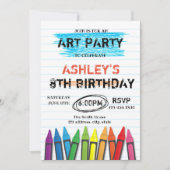 Art crayon anniversaire invitation (Devant)