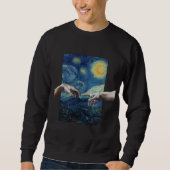 Art Creation Hands Starry Night Sweatshirt (Devant)