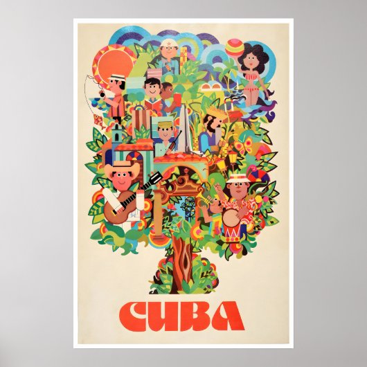 Art cubain Affiche de voyage Cuba Impression de La (Devant)