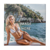 ART! 🎨 Custom Ceramic Tile – Add Image or Text Tegeltje (Voorkant)