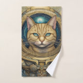 Art cyberpunk astronaute de chat (Serviette à main)