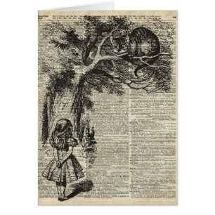 Art d'Alice et de pochoir de Cheshire à la page de