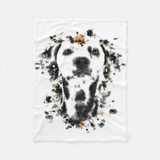 Art Dalmatiaanse Waterverf, Cute Dalmatian Dog Fac Fleece Deken