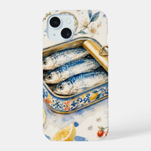 Art d'aquarelle de sardine sicilienne (Verso)