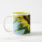 Art d'aquarelle de tasse de peinture du tournesol (Gauche)