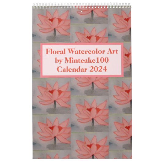 Art d'aquarelle florale par MintCake100 Calendrier (Protection)