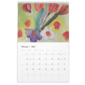 Art d'aquarelle florale par MintCake100 Calendrier (Feb 2027)
