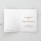 Art d'automne plié Carte de vacances Thanksgiving (Intérieur)