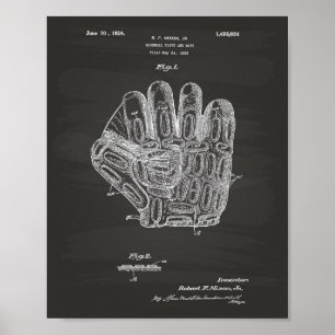 Art de brevet du gant de base-ball 1924 - tableau