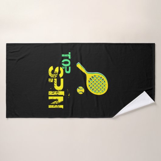 Art de bruit de sport de tennis, raquette verte et (Serviette de bain)