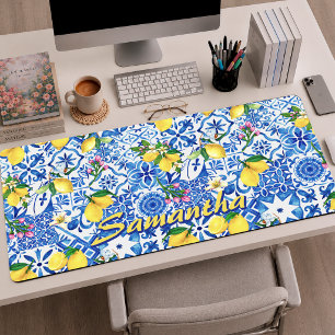 Art de carreaux de majolique siciliens d'été bleu