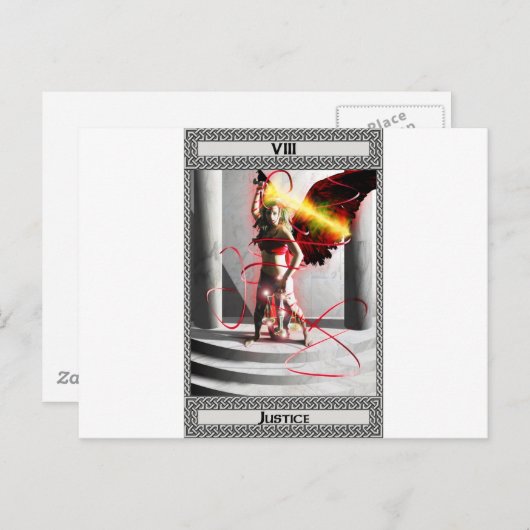 Art de carte de tarot de justice (Devant / Derrière)