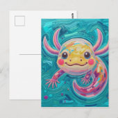 Art de carte postale Axolotl (Devant / Derrière)