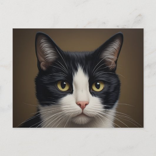art de carte postale de chat smoking (Devant)