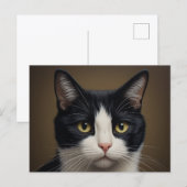 art de carte postale de chat smoking (Devant / Derrière)