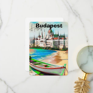 Art de carte postale de voyage à Budapest, carte p
