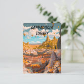 Art de carte postale de voyage à Cappadoce, Cappad (Debout devant)