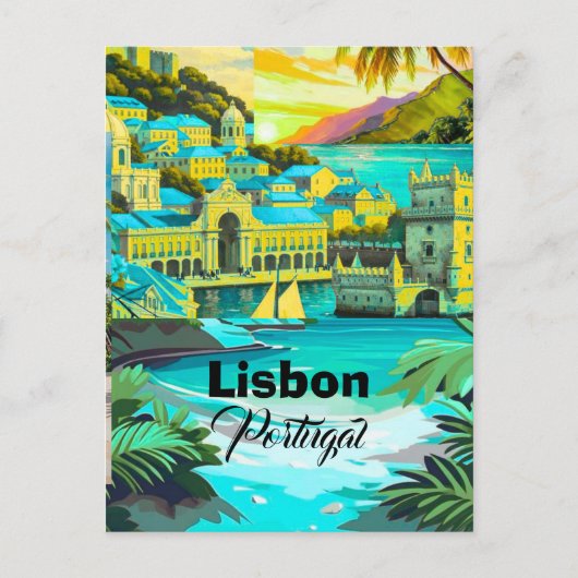 Art de carte postale de voyage à Lisbonne, Art de (Devant)