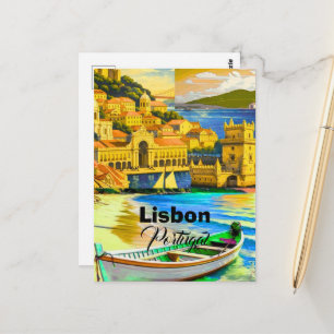 Art de carte postale de voyage à Lisbonne, Art de