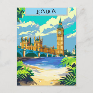 Art de carte postale de voyage à Londres, Art de v