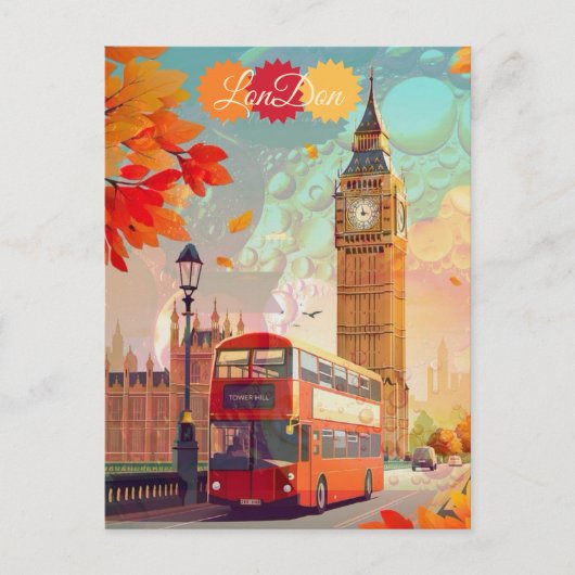 Art de carte postale de voyage à Londres, Art de v (Devant)