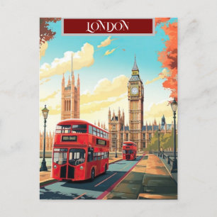 Art de carte postale de voyage à Londres, Art de v