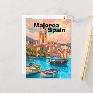 Art de carte postale de voyage à Majorque en Espag