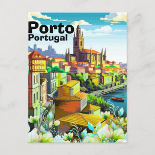 Art de carte postale de voyage à Porto, Art de voy