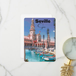Art de carte postale de voyage à Séville Espagne,
