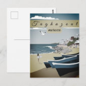 Art de carte postale de voyage au Maroc, Art de vo (Devant / Derrière)