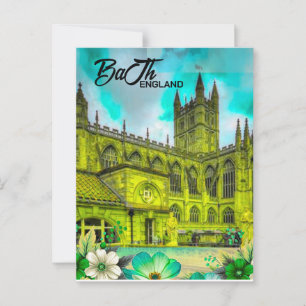 art de carte postale de voyage d'Angleterre à Bath