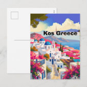 Art de carte postale de voyage de Kos, Kos Grèce A (Devant / Derrière)