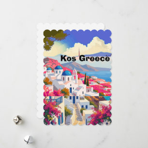 Art de carte postale de voyage de Kos, Kos Grèce A