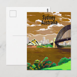 Art de carte postale de voyage de Sydney Australie