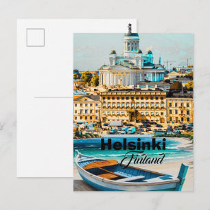 Art de carte postale de voyage Helsinki Finlande,
