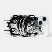 Art de chat astronaute à l'encre (Verso Horizontal)