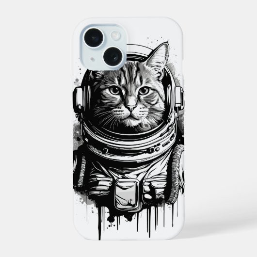 Art de chat astronaute à l'encre (Verso)