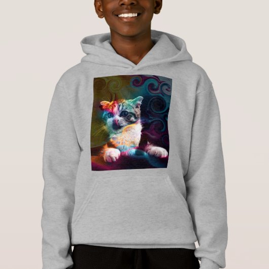 ART DE CHAT COLORÉ DRÔLE ET TENDANCE (Devant)