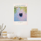 Art de chat de Monet Impression de chat noir dans (Cuisine)
