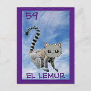 Art de chat, El Lemur, Carte postale