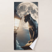 Art de chat noir (Serviette de bain)