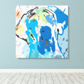 Art de chien moderne sur toile | Linogravure Grand (Insitu (Plancher de Bois))