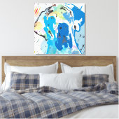 Art de chien moderne sur toile | Linogravure Grand (Insitu(Chambre))