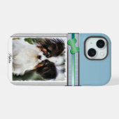 Art de chien Papillon bleu moderne (Verso Horizontal)